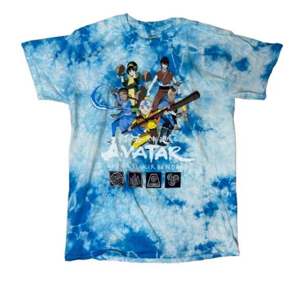 AVATAR The Last Airbender Blue Tie Dye T Shirt Tee Size Medium - Picture 1 of 7